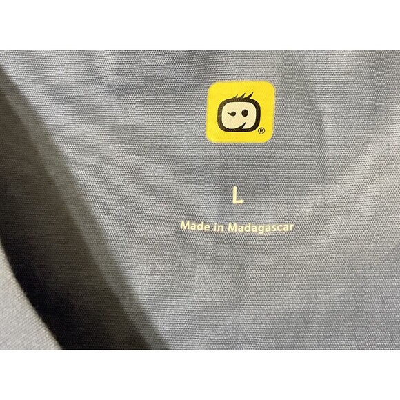 WonderWink 6016 Women's Large Ceil Blue Origins Bravo V-Neck Scrub Top EUC - Picture 6 of 7